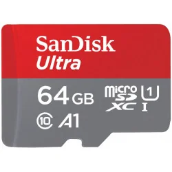 microSD SanDisk Ultra + адаптер (64 ГБ), SDSQUAB-064G-064GGN6MA