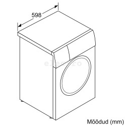 Стиральная машина Bosch Series 8, 10 кг, глубина 59 см, i-DOS, 1600 об/мин, WGB256ABSN