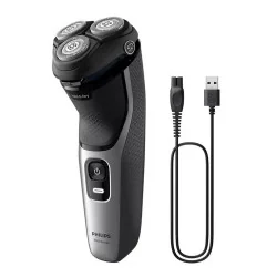Бритва Philips, 3000 Series, Wet & Dry, черный/серебристый, S3143/00