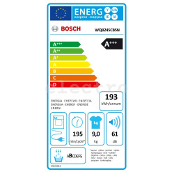 Kuivati Bosch Seeria 8, soojuspump, 9 kg, WQB245CBSN