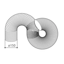 Гибкая вентиляционная труба Faber D 150 мм, 1,5 м