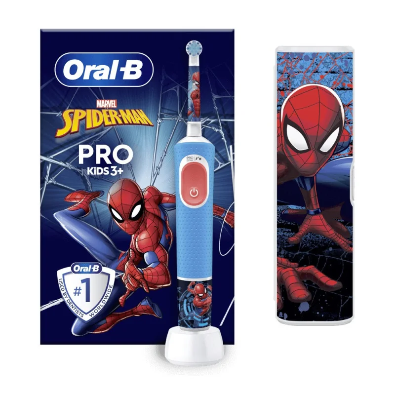 Электрическая зубная щетка Braun Oral-B Vitality PRO Kids, Spiderman, D103SPIDERMAN.TC