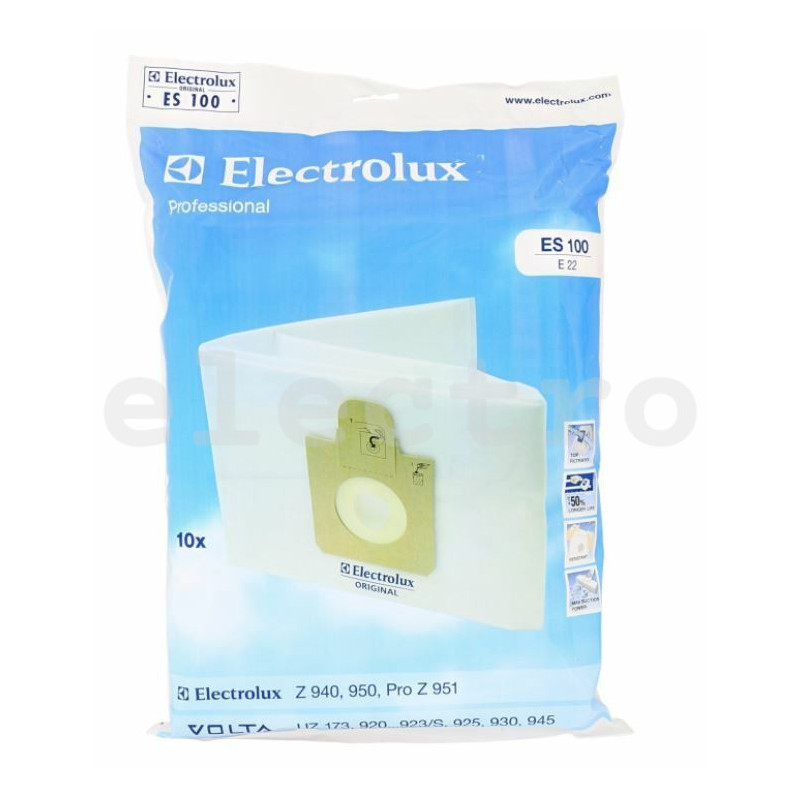 Пылесборники для пылесоса Nilfisk, Electrolux, ES100, 10 шт