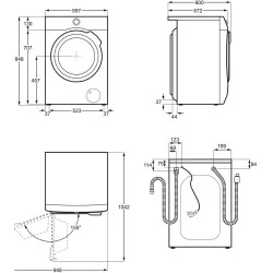 Стиральная машина Electrolux, 8 кг, глубина 54,7 см, 1400 об/мин, А-энергия, EW7F348AW