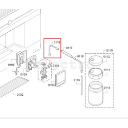 Трубка капучинатора для кофемашины Siemens, 12006136