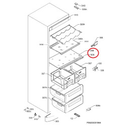 Electrolux külmiku klaasriiul, 2425099476, kasutatud