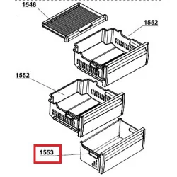 Малый пластиковый ящик холодильника BEKO 4616080100