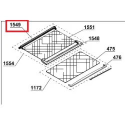 Обрамление полки заднее BEKO 4614760200, 4657580100