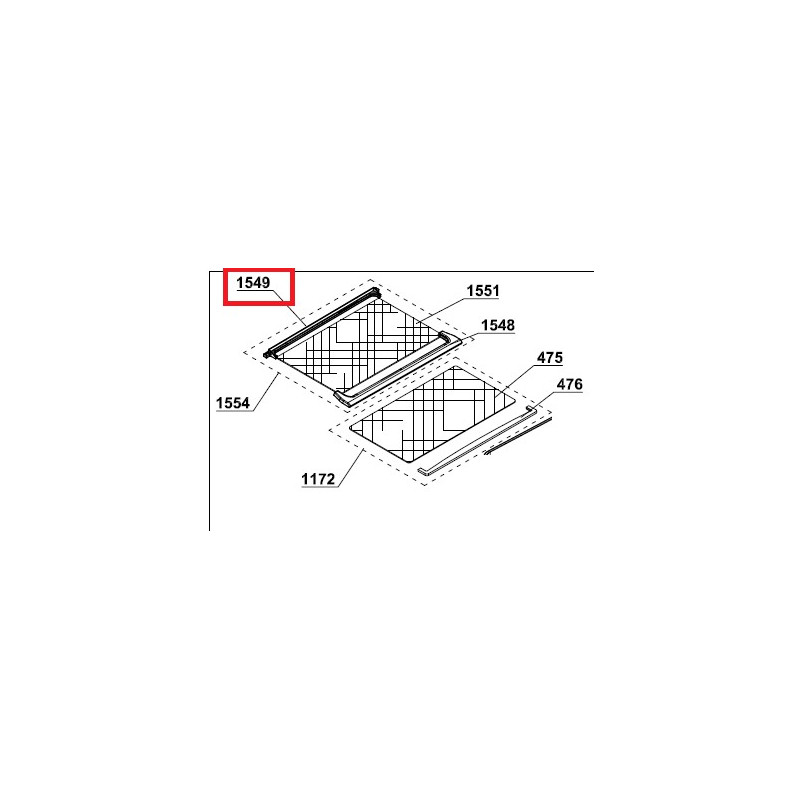 Обрамление полки заднее BEKO 4614760200, 4657580100