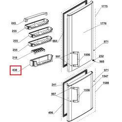 BEKO külmiku pudeliriiul CS238030, 4397291300