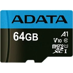 Карта памяти 64 ГБ SDXC, ADATA, AUSDX64GUICL10A1-RA1