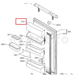 Electrolux, AEG külmiku ülemise riiuli kate, 2272029048, 2251237182