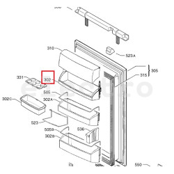 Electrolux, AEG külmiku ülemine riiul, 2092502059, 2092502075