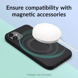 Telefoni Magsafe laadijaga ühilduv magnetrõngas, must (2-pakk), 29104