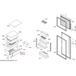 Панель овощного ящика холодильной камеры для холодильника Bosch, 00706617 Панель овощного ящика холодильной камеры для холодильника Bosch, 00706617