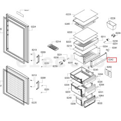 Bерхний панель контейнера для овощей для холодильника Bosch/Siemens, 12003573, 12013515