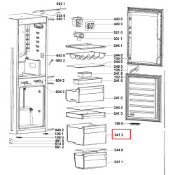 Whirlpool, IKEA külmiku sügavkülma keskmine sahtel, 481010596938