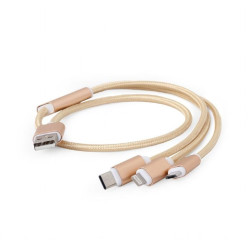 Зарядный кабель USB - USB-C - Lightning/ USB-C/ micro-USB 1,0м, CC-USB2-AM31-1M-G
