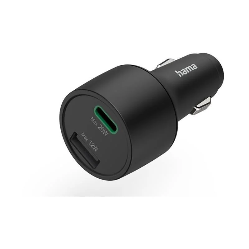 Auto kiirlaadija USB-C, USB-A, 32 W, must, 00086406