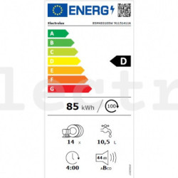 Nõudepesumasin Electrolux,14 nõudekomplekti, valge, ESM48310SW