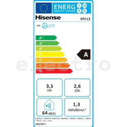 Portatiivne õhukonditsioneer Hisense, 3500 W, valge, SPC12