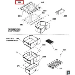 Обрамление стеклянной полки заднее Beko 4617500200