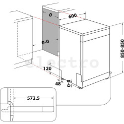 Посудомоечная машина Whirlpool, 14 комплектов посуды, W2FHD624