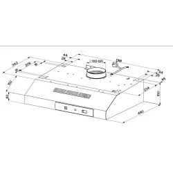 Õhupuhasti Faber 741 BASE BK A60, 295 m³/h, must
