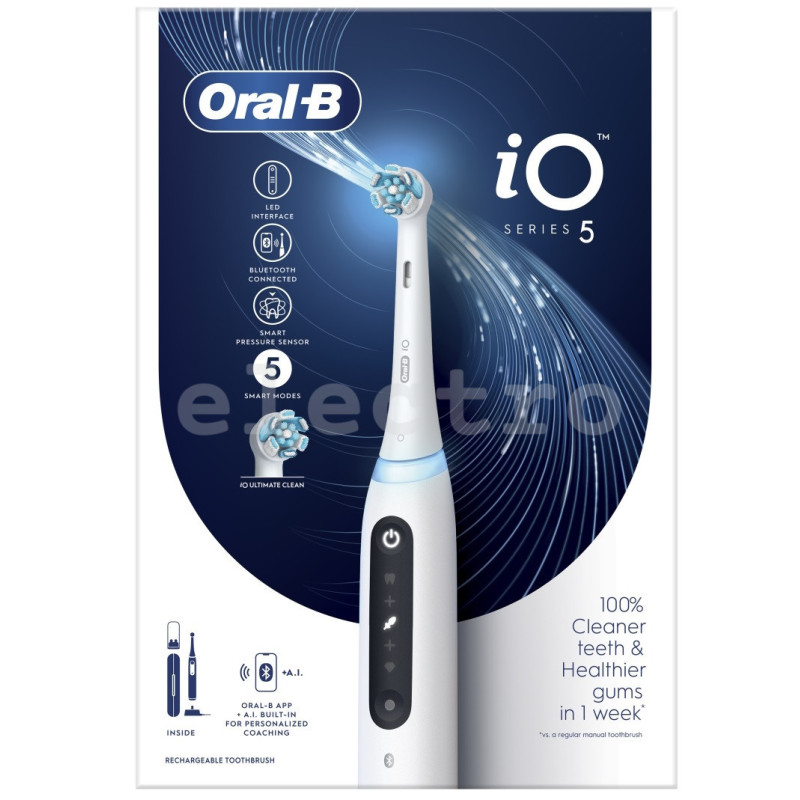 Электрическая зубная щетка Oral-B iO5, белый, IO5WHITE