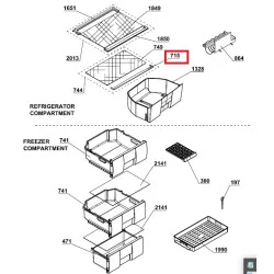 Переднее обрамление полки холодильной камеры Beko, 4543290100