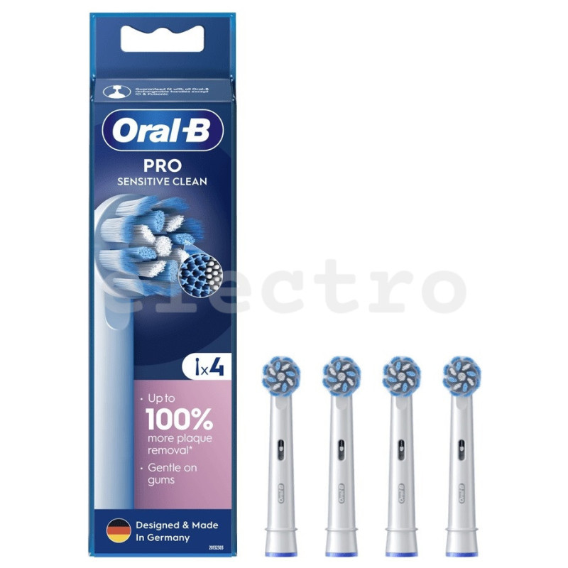 Lisaharjad Braun Oral-B Sensitive Clean PRO, 4 tk, valge, EB60-4NEW, EB60X-4