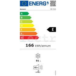 Sügavkülmik Bomann, 91 L, kõrgus 85 cm, valge, GS7243