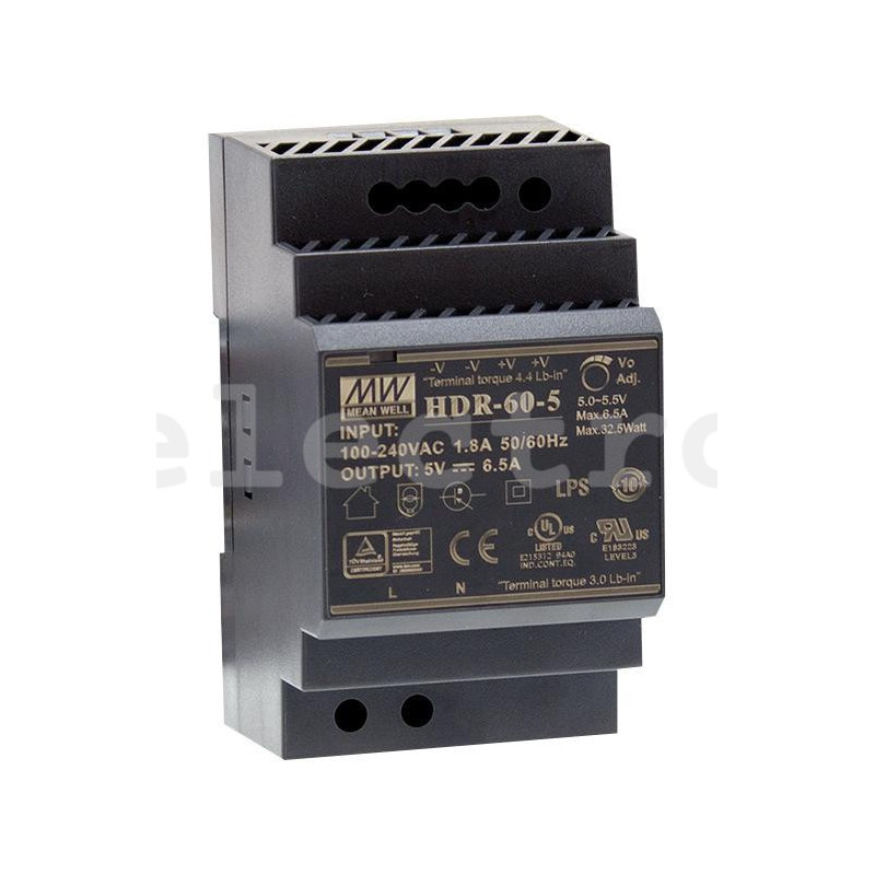 Блок питания, 24V, 2,5A, 60Вт, для DIN-рейки