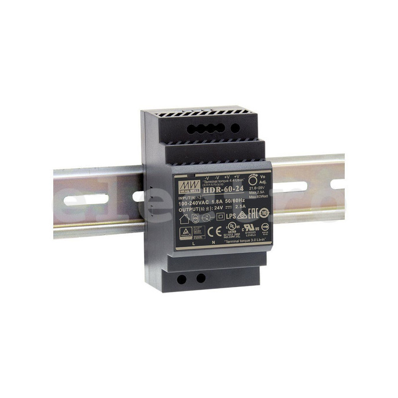 Блок питания, 24V, 2,5A, 60Вт, для DIN-рейки