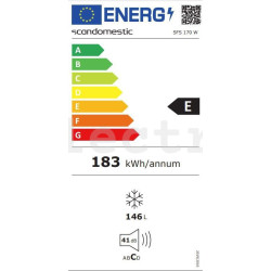 Sügavkülmik Scandomestic 146 L, 125 cm, SFS170W