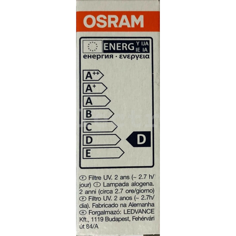 Лампа галогенная для духовок 40W 230V G9, 6055763