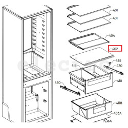 Electrolux külmiku klaasriiul, 8075922131