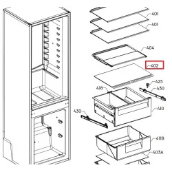 Electrolux külmiku klaasriiul, 8075922131