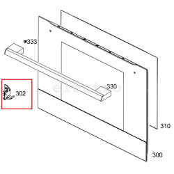 Electrolux integreeritava ahju klaasi hoidik, vasak, 3558047035