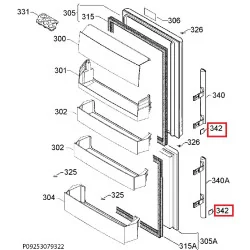 Заглушка ручки двери для холодильника Electrolux, 2634013011, 1 шт