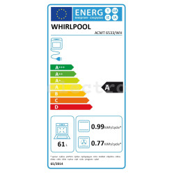 Elektripliit Whirlpool, 61 L, 60 cm, ACMT6533WH