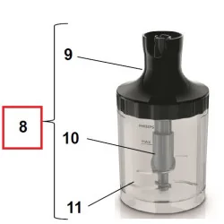 Philips saumikseri segamisnõu kaas ProMix 1000mL 420303608211