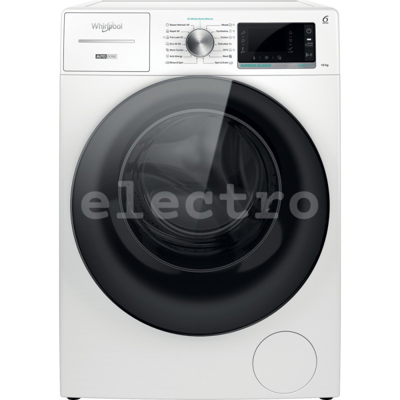 Стиральная машина Whirlpool, 9 кг, глубина 63 см, 1400 об/мин, Auto Dose, W8W946WBEE