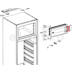 крышка ручки для холодильника Electrolux, 140049480019