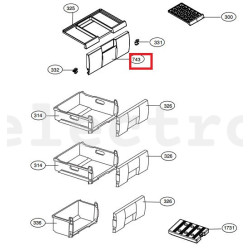 BEKO külmiku sügavkülmiku luuk 4541380900