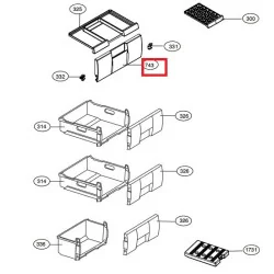 Откидная панель ящика морозильной камеры Beko 4541380900