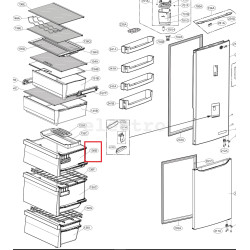 Ящик морозильной камеры для холодильника LG, AJP74874401, AJP76458805