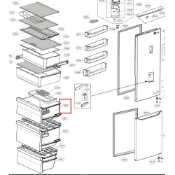 Ящик морозильной камеры для холодильника LG, AJP74874401, AJP76458805