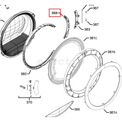 Держатель петли двери для сушильных машин AEG, Electrolux, 1366255014, 1366255022