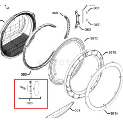 Ручка дверцы люка для сушильных машин AEG, Electrolux, 4055248019